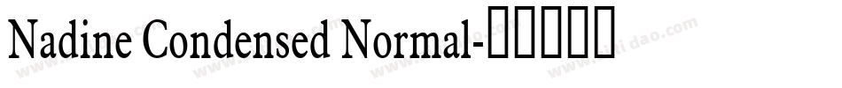 Nadine Condensed Normal字体转换